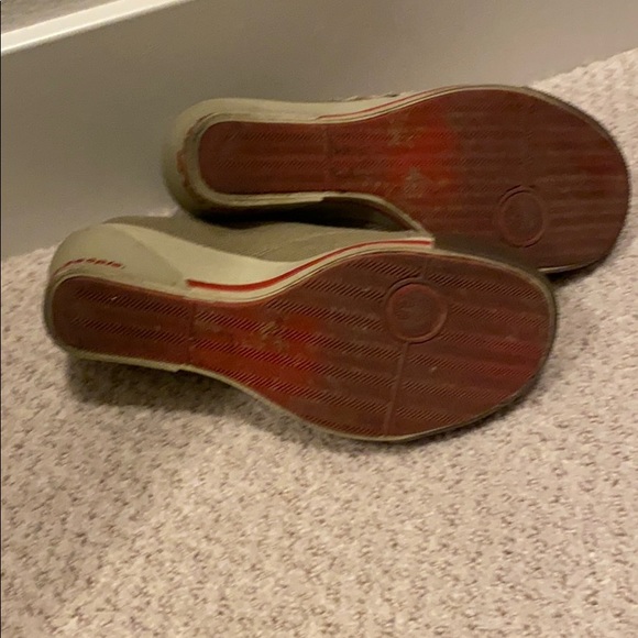 Canvas Platform Sneakers with Red Sequin Accent - Picture 4 of 5